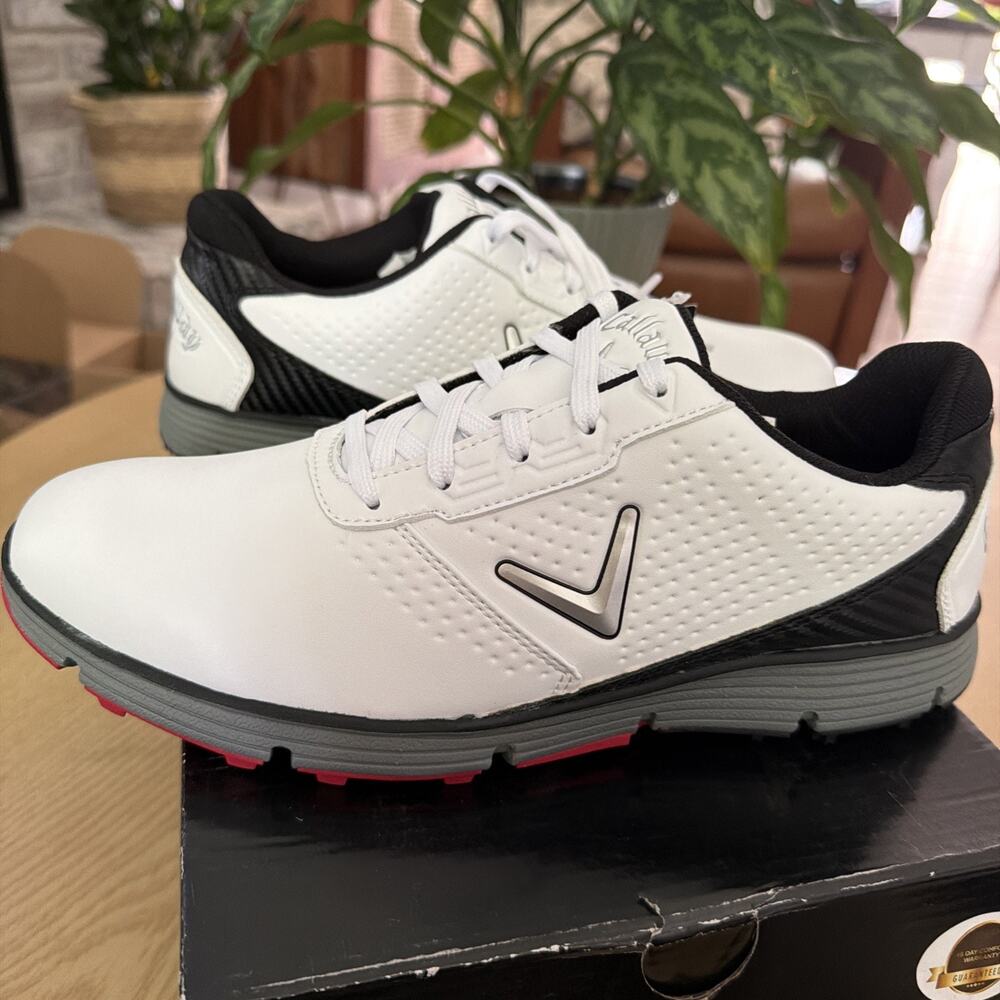 Callaway Balboa Sport Mens 8 White Spikeless Golf Shoe CG107WT NWT